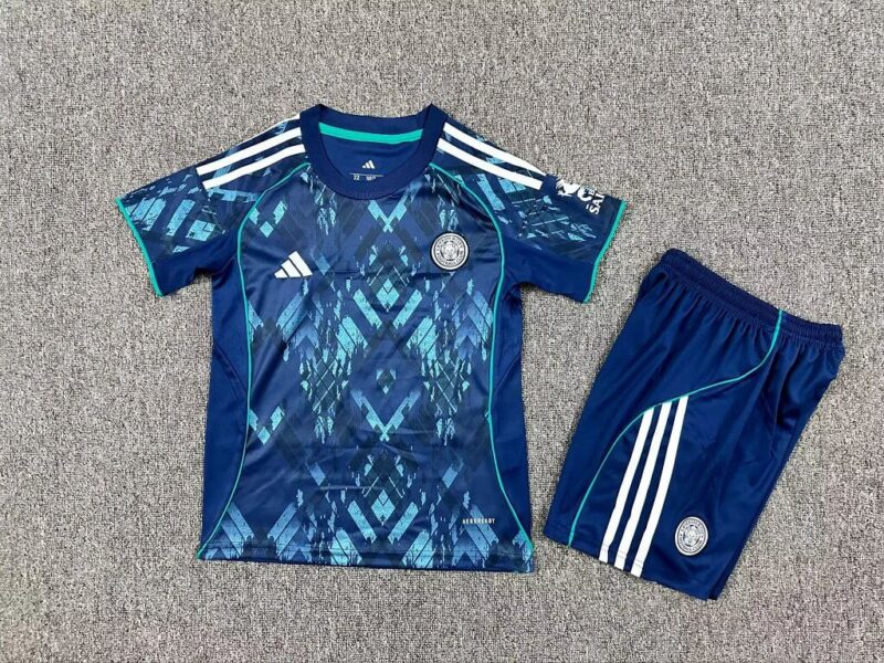 563a6c18bf4f9a3dcf3cf6b0a1125fd6 2025/2026 Leicester City Away kids kit jersey - Image 1
