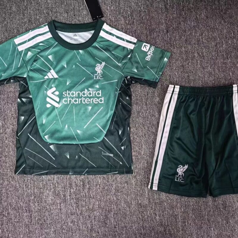 60dc6954-3a82-423e-a29a-342f2cd51171 2026/2027 Liverpool goalkeeper kids kit jersey - Image 1