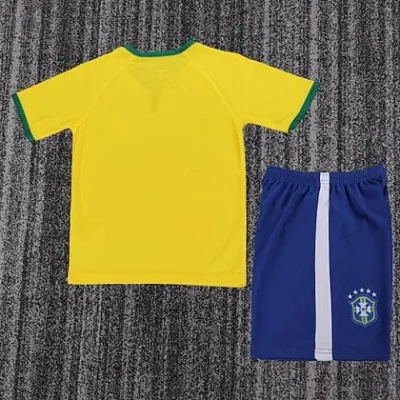 2014 Retro Brazil Home kids kit jersey - Image 2