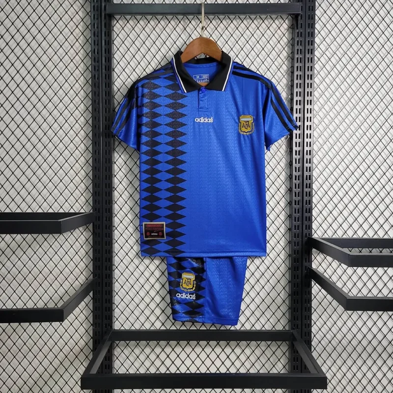 68bc6594798f858f945c207d8afbc629 1994 Retro Argentina Away kids kit jersey - Image 1