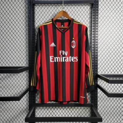 2013/2014 Retro Long Sleeve AC Milan Home jersey