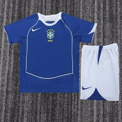 2004 Retro Brazil Away kids kit jersey