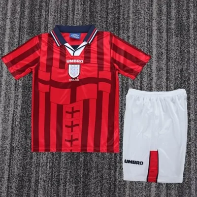 1998 Retro England Away kids kit jersey