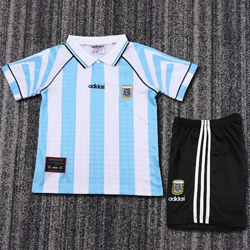 72c691790cfc2784d523b8e275e3e85e 1996/1997 Retro Argentina Home kids kit jersey - Image 1