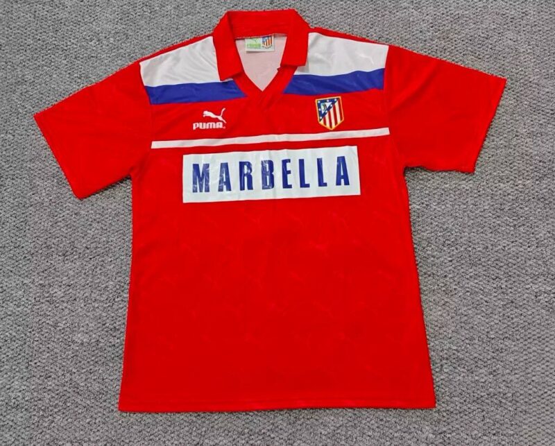 7834340ccd8006f90f242a02699f08a9 1990/1991 Retro Atletico Madrid Away jersey - Image 1