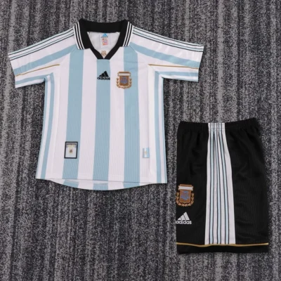 1998 Retro Argentina Home kids kit jersey