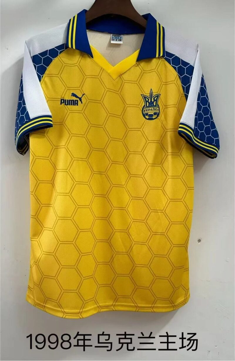 79ee140f2885c6d1aab0953ffb6a1c30 1998 Retro Ukraine Home jersey - Image 1