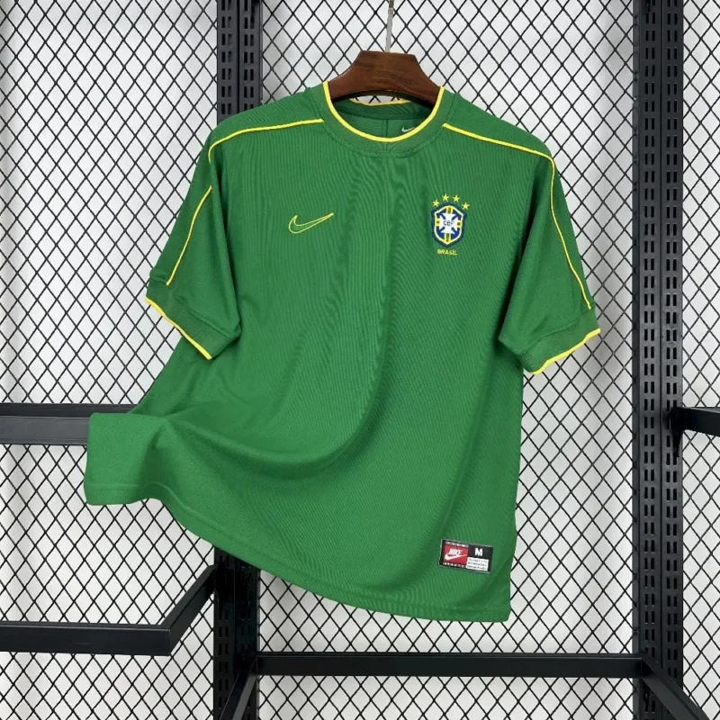 79fdf4f8db19ab247259be460bfcd23f 1998 Retro Brazil Goalkeeper jersey - Image 1