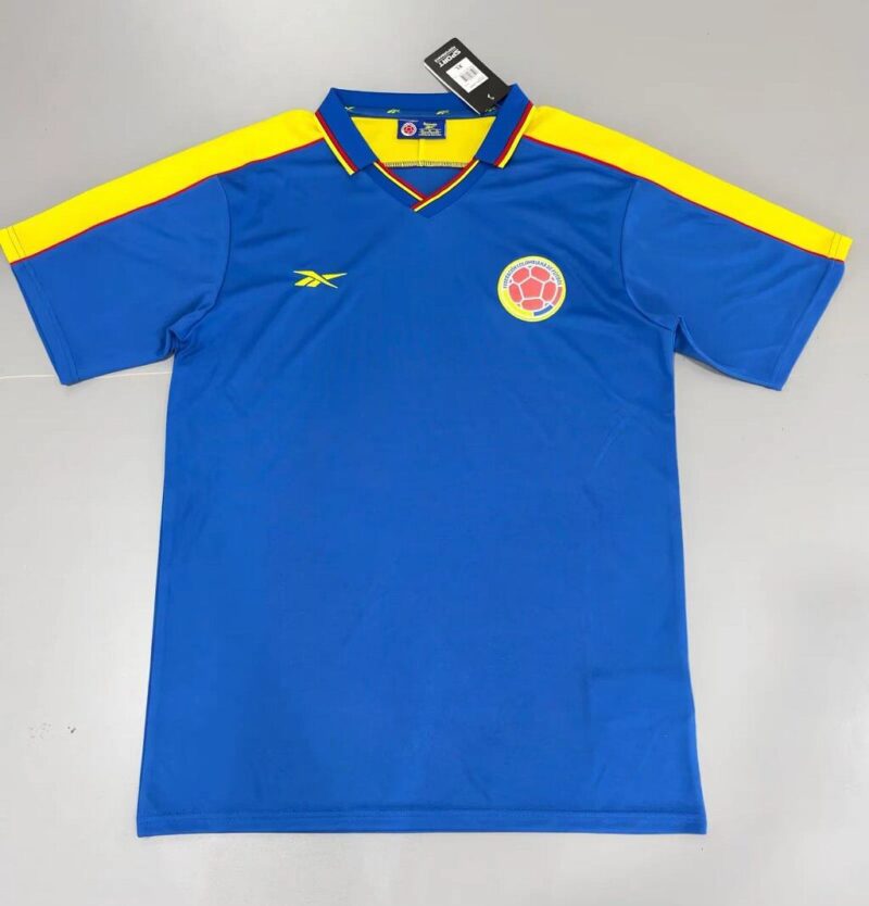7d0f1e930424cea8b32503f0d30fe175 1998 Retro Colombia Away jersey - Image 1