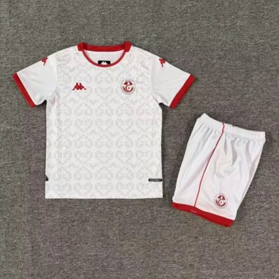 2026 Tunisia away kids kit jersey