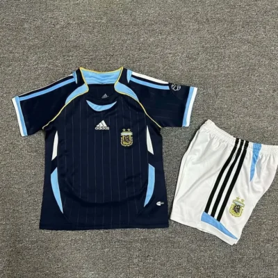 2006 Retro Argentina Away kids kit jersey