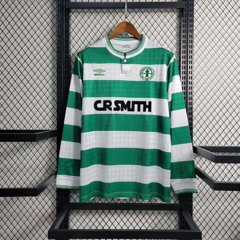 8dd97d33f72d629850ad1907fa507d37 1987/1988 Retro Long Sleeve Celtic Home jersey - Image 1