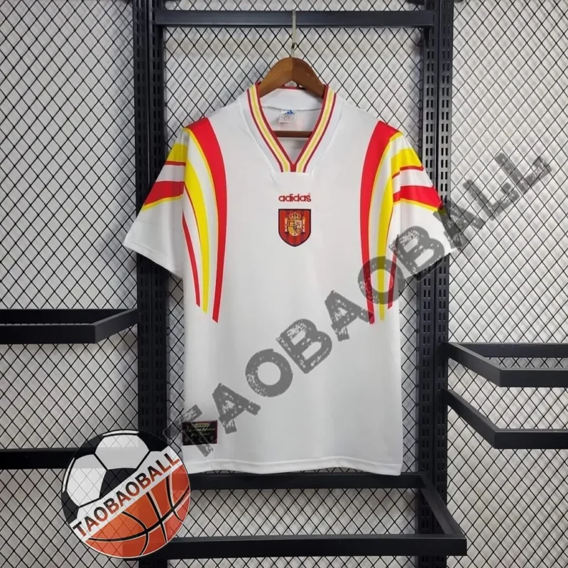 905c1b5c0485460980a0bfefd7c83423 1996 Retro Spain Away jersey - Image 1