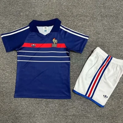 1982/1984 Retro France Home kids kit jersey