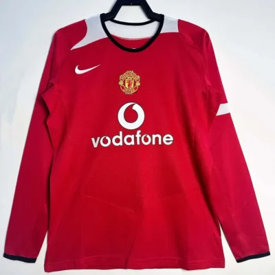 2005/2006 Retro Long Sleeve Manchester United Home jersey