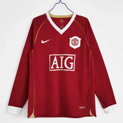 2006/2007 Retro Long Sleeve Manchester United Home jersey