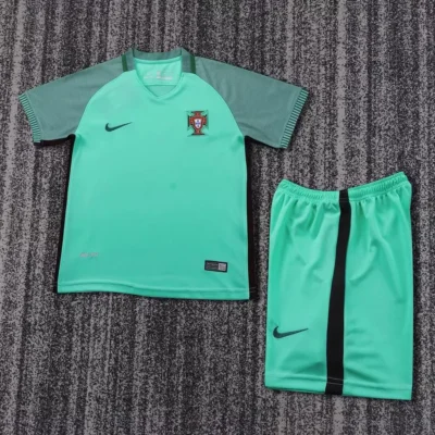 2016 Retro Portugal Away kids kit jersey