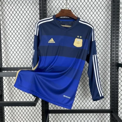 2014 Retro Long Sleeve Argentina Away jersey