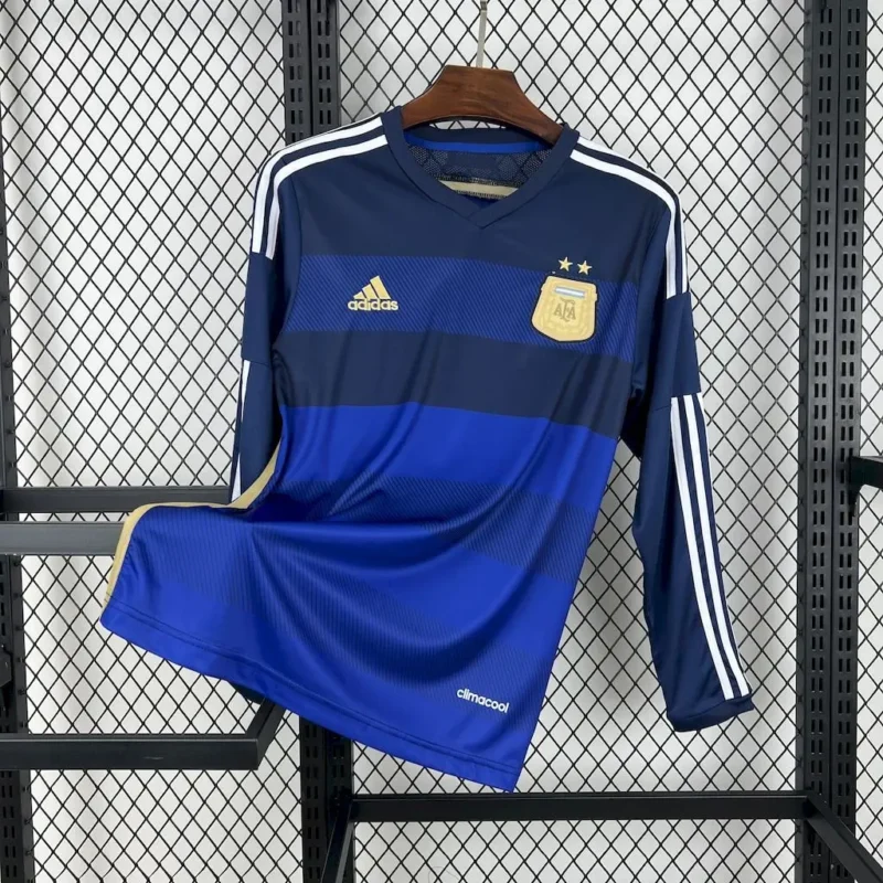 a21a73b4ebbe916bb89936f986ae9eca 2014 Retro Long Sleeve Argentina Away jersey - Image 1