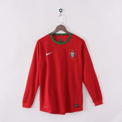 2012 Retro Long Sleeve Portugal Home jersey