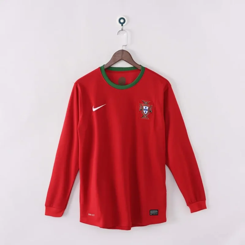 2012 Retro Long Sleeve Portugal Home jersey - Image 1