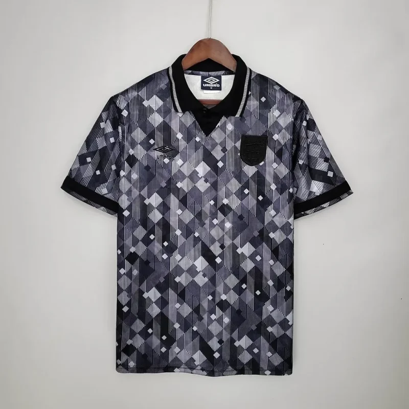 a6754b71f00fa3afcccfd54f32cfeeff 1990 Retro England Blackout Special Edition Black jersey - Image 1