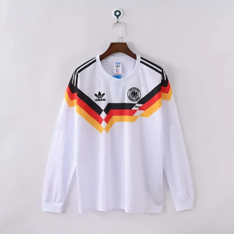 b210acd0731e6b2d779997625b4287c1 1990 Retro Long Sleeve Germany Home jersey - Image 1