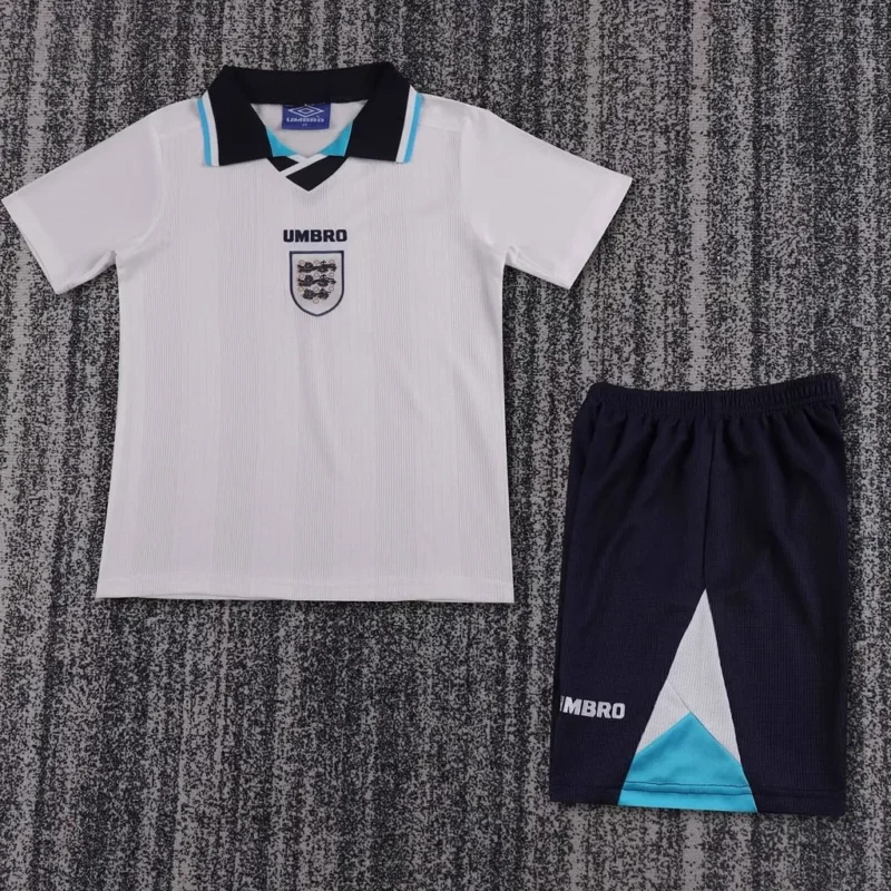 b6f5854cffbc6297b6a59529c8ff47d9 1996 Retro England Home kids kit jersey - Image 1