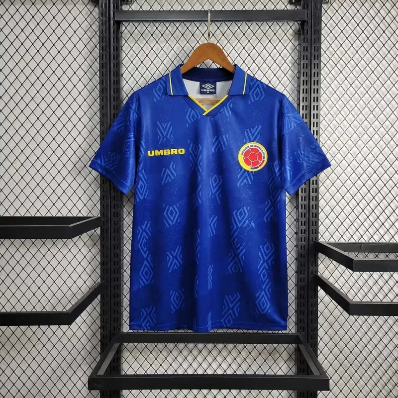 baf8fd2228fca0a8e9b6f3f743139b3f 1994 Retro Colombia Away jersey - Image 1