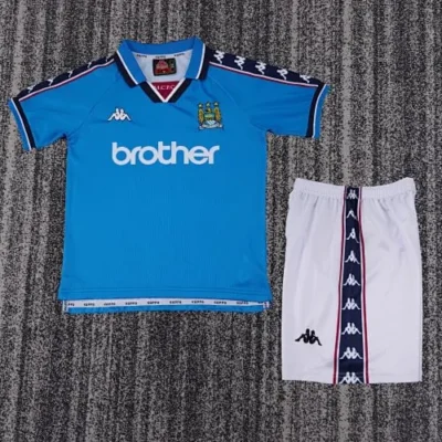 1997/1998 Retro Manchester City Home kids kit jersey