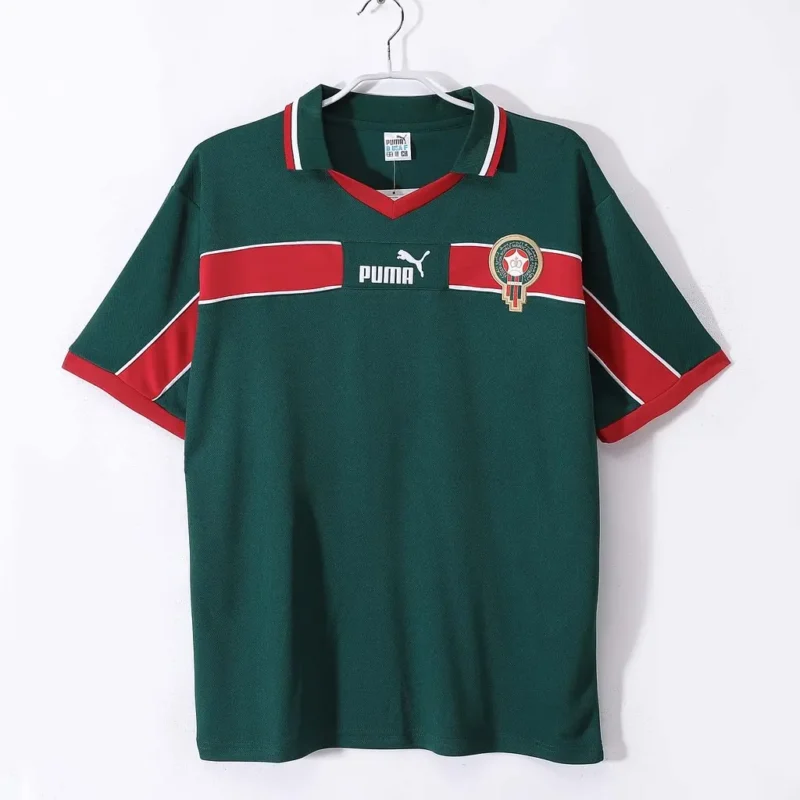 c1ee5fcfc5e9f828d4ac593be043a2a7 1998 Retro Morocco Home jersey - Image 1