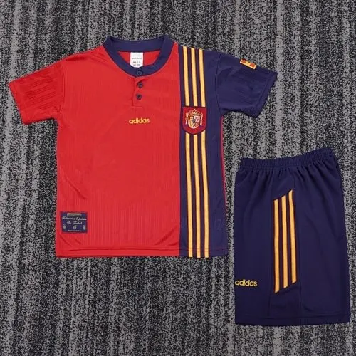 cb193d3c9ba7f7c218078692bd95397d 1996 Retro Spain Home kids kit jersey - Image 1