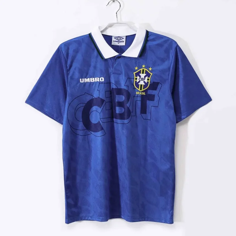cee1b6719b3430631ee58d09b696873b 1991/1993 Retro Brazil Away jersey - Image 1