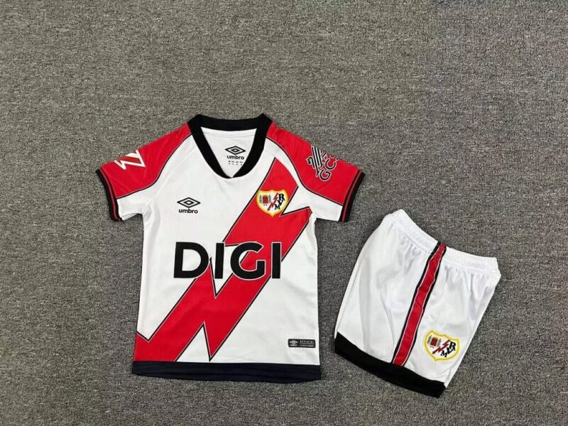 2025/2026 Rayo Vallecano Home kids kit jersey - Image 1