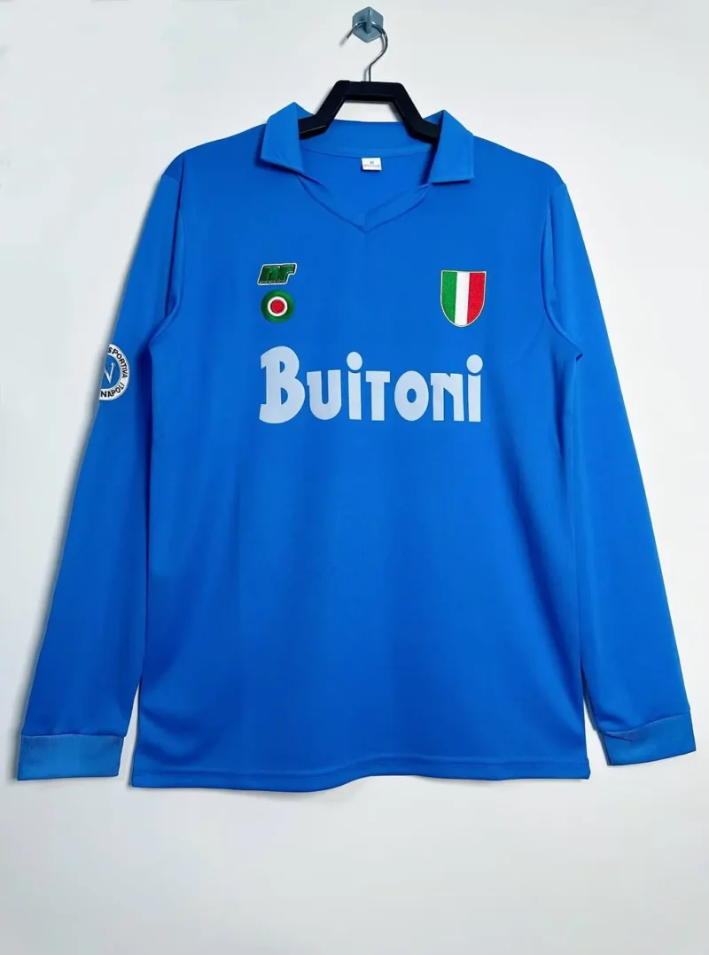 1987/1988 Long Sleeve Retro Napoli Home jersey - Image 1