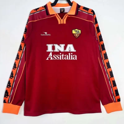1998/1999 Retro Long Sleeve AS Roma Home jersey