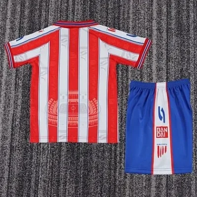1996/1997 Retro Atletico Madrid Home kids kit jersey - Image 2