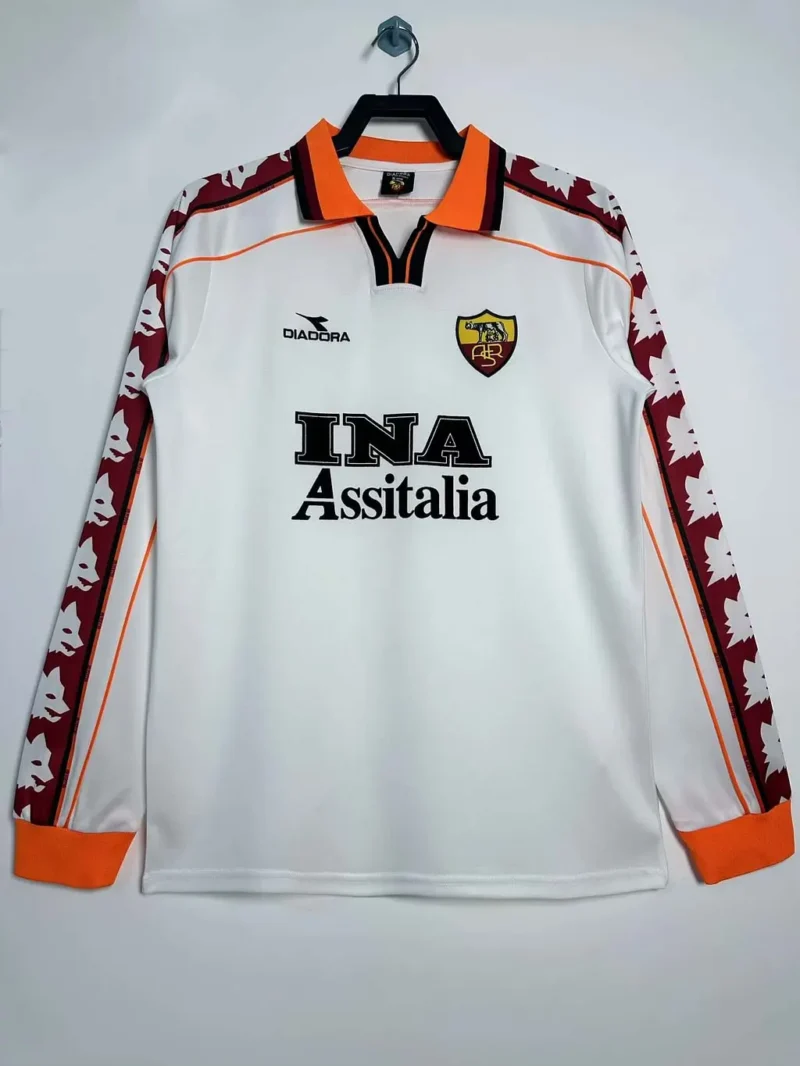 f18b335978be113e449098f9e7556b59 1998/1999 Retro Long Sleeve AS Roma Away jersey - Image 1