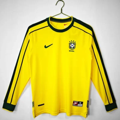 1998 Retro Long Sleeve Brazil Home jersey