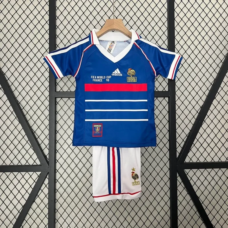 1998 Retro France Home kids kit jersey - Image 1