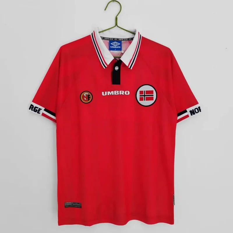 f826dce79d23fca4afa8a277a696ac2c 1998 Retro Norway Home jersey - Image 1