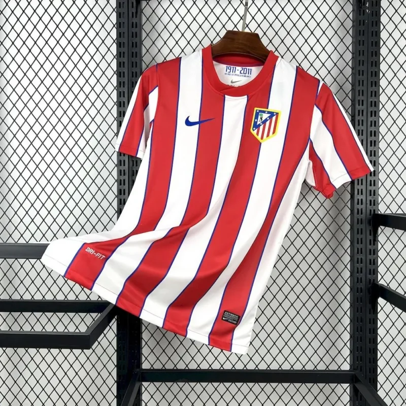 f88e3213b78a080ee0ab741026ffb885 2011/2012 Retro Atletico Madrid Home jersey - Image 1