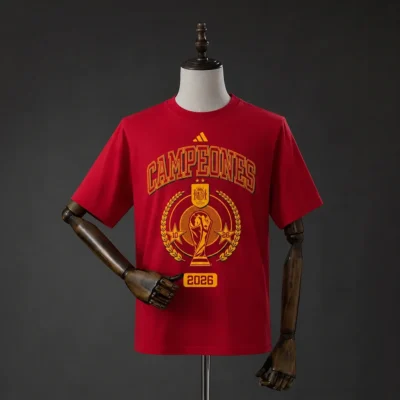 2026 Spain "We Are Champions" T-Shirt Red