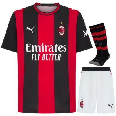 2026/2027 AC Milan Home Kids kit jersey (Shirt+Short+Socks)