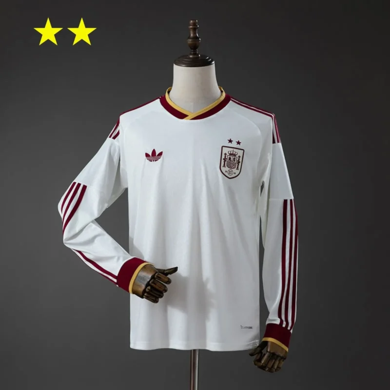 a4e2a7043974cdeda2309f2051e4ca4f (2-Sterne) 2026 Long Sleeve Spain Away jersey - Image 1