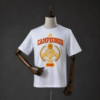 2026 Spain "We Are Champions" T-Shirt White