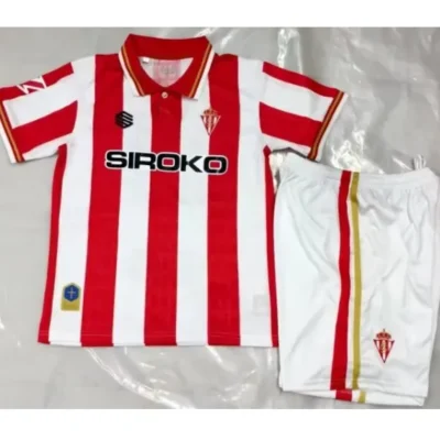 2026/2027 Sporting de Gijón Home kids kit jersey