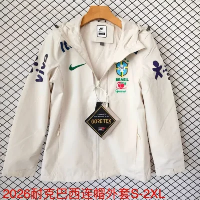 2026/2027 Brazil Windbreaker Hoodies Top With Hat