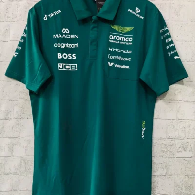 2026 Aston Martin Green Turndown Formula One Racing Shirts