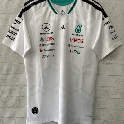 2026 Mercedes Benz White Formula One Racing Shirts